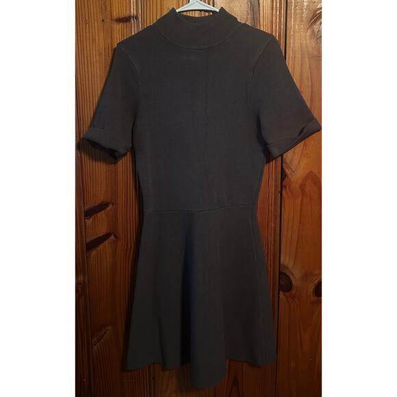 Zara women’s Skater Sweater Knit Dress Grey fit and flare size large - Picture 2 of 4
